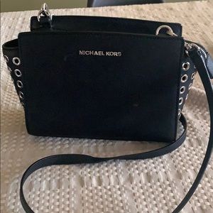 Michael Kors black leather purse